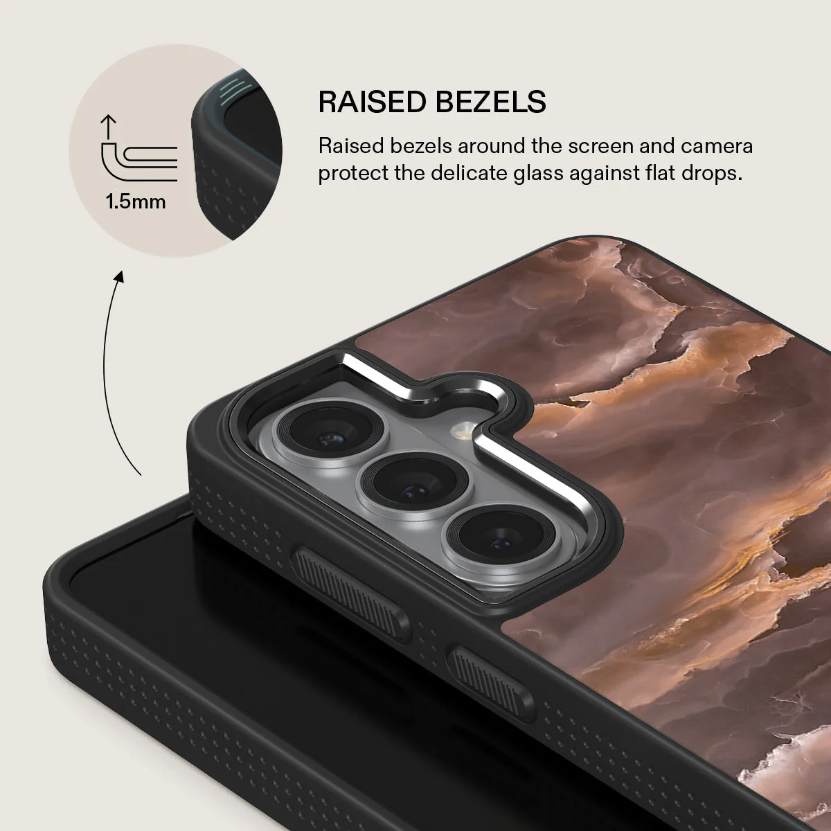 Fire Wood - Brown Marble Samsung Galaxy S26 Case - Image 15
