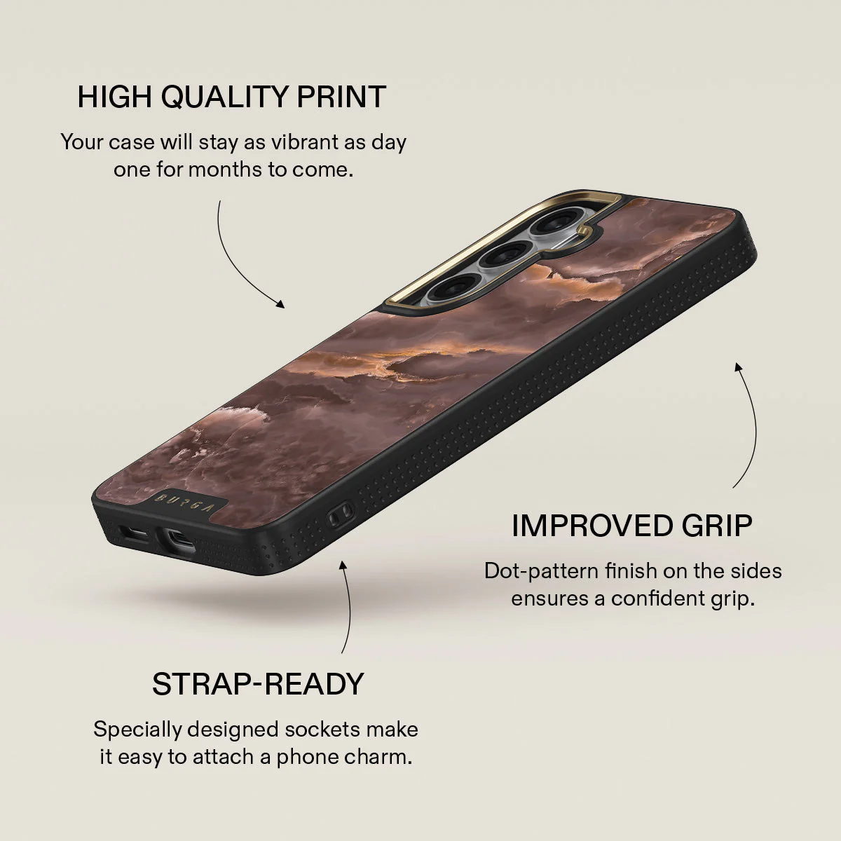 Fire Wood - Brown Marble Samsung Galaxy S26 Plus Case - Image 9
