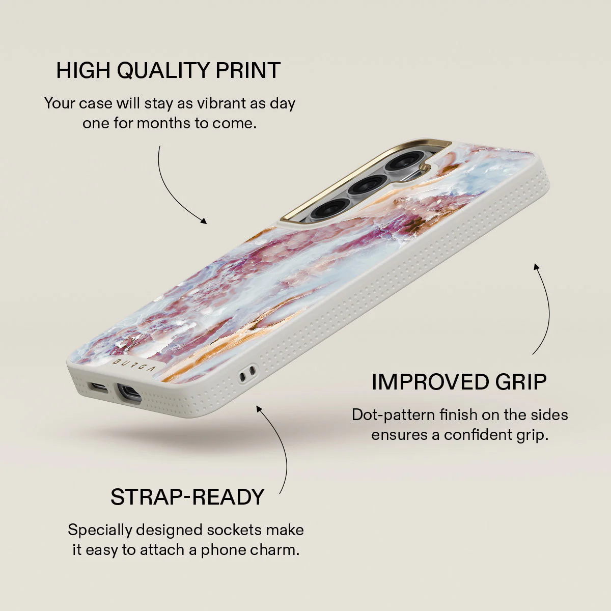 Frozen Leaves - Cute Marble Samsung Galaxy S26 Plus Case - Image 30