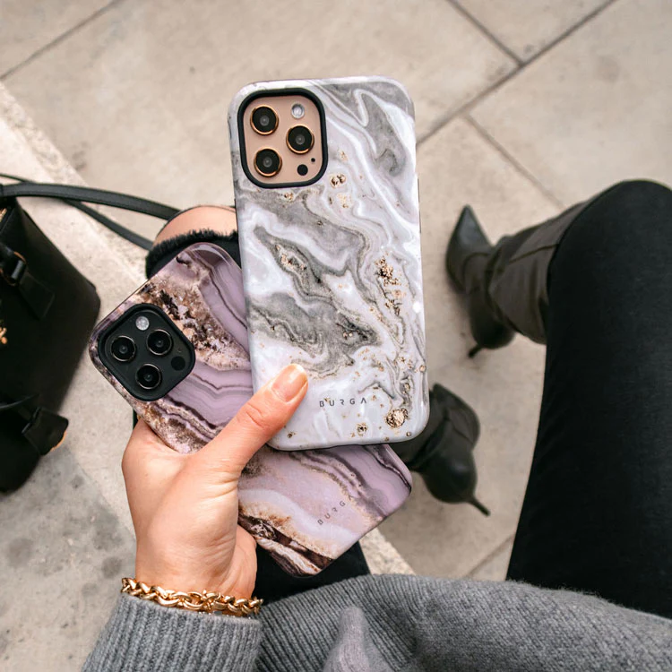 Snowstorm - Grey Marble Samsung Galaxy S25 FE Case - Image 7