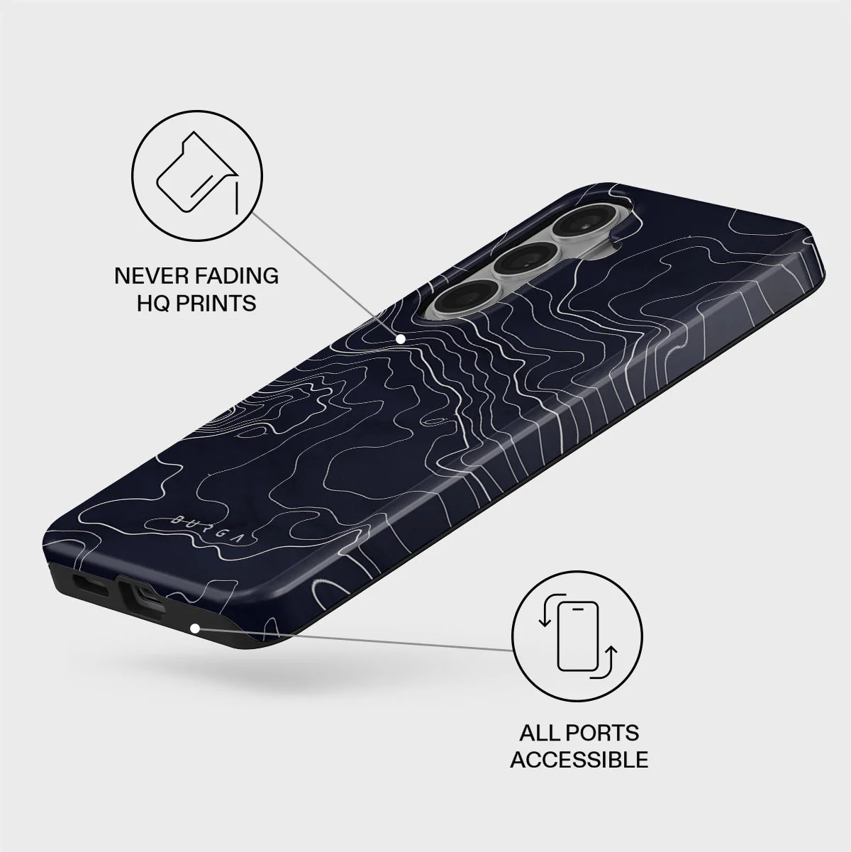 Drifting Shores - Line Art Samsung Galaxy S26 Case - Image 3