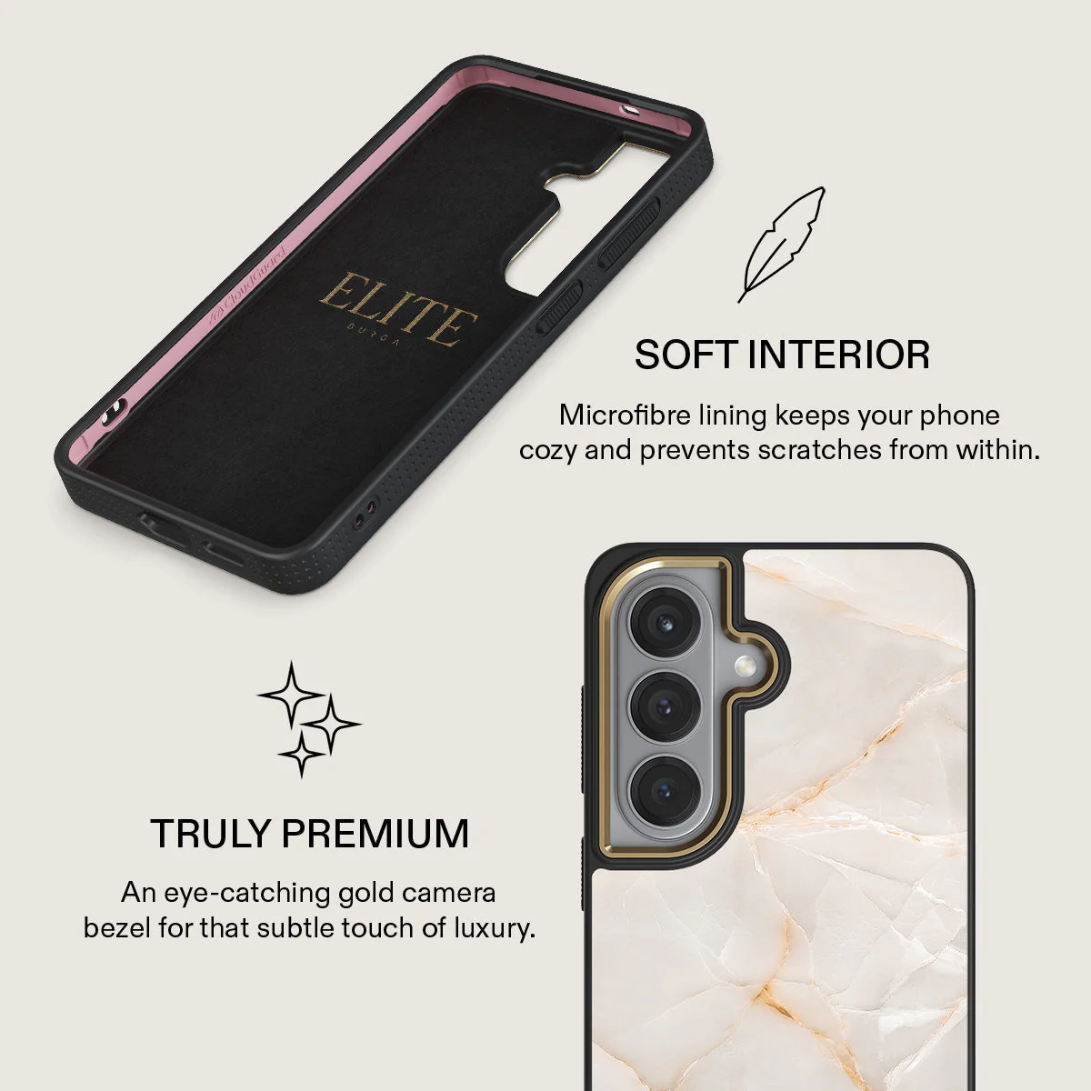Vanilla Sand - Marble Samsung Galaxy S26 Plus Case - Image 10