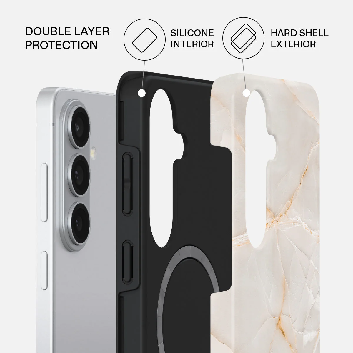 Vanilla Sand - Marble Samsung Galaxy S26 Plus Case - Image 2