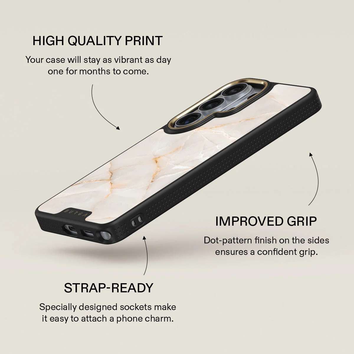 Vanilla Sand - Marble Samsung Galaxy S26 Ultra Case - Image 9