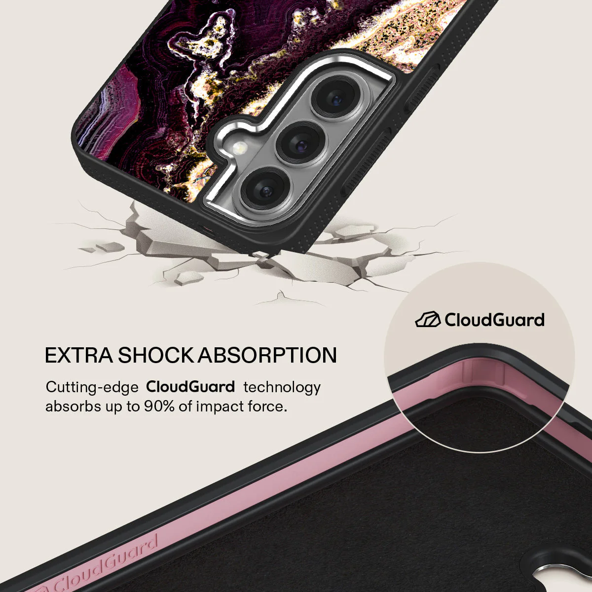 Purple Skies - Marble Samsung Galaxy S26 Plus Case - Image 21