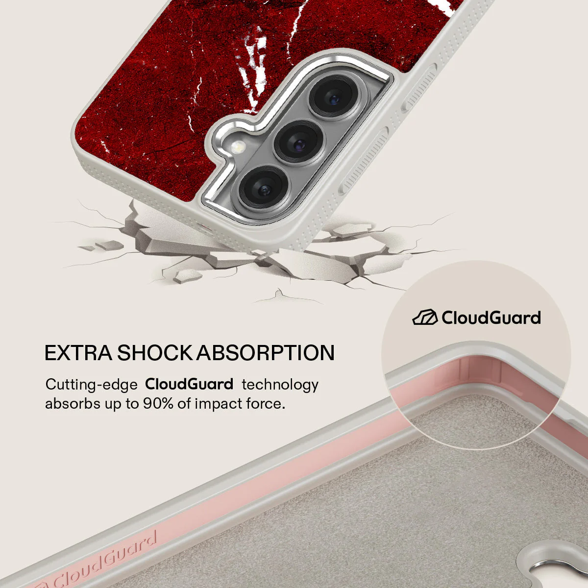 Iconic Red Ruby - Marble Samsung Galaxy S26 Case - Image 35