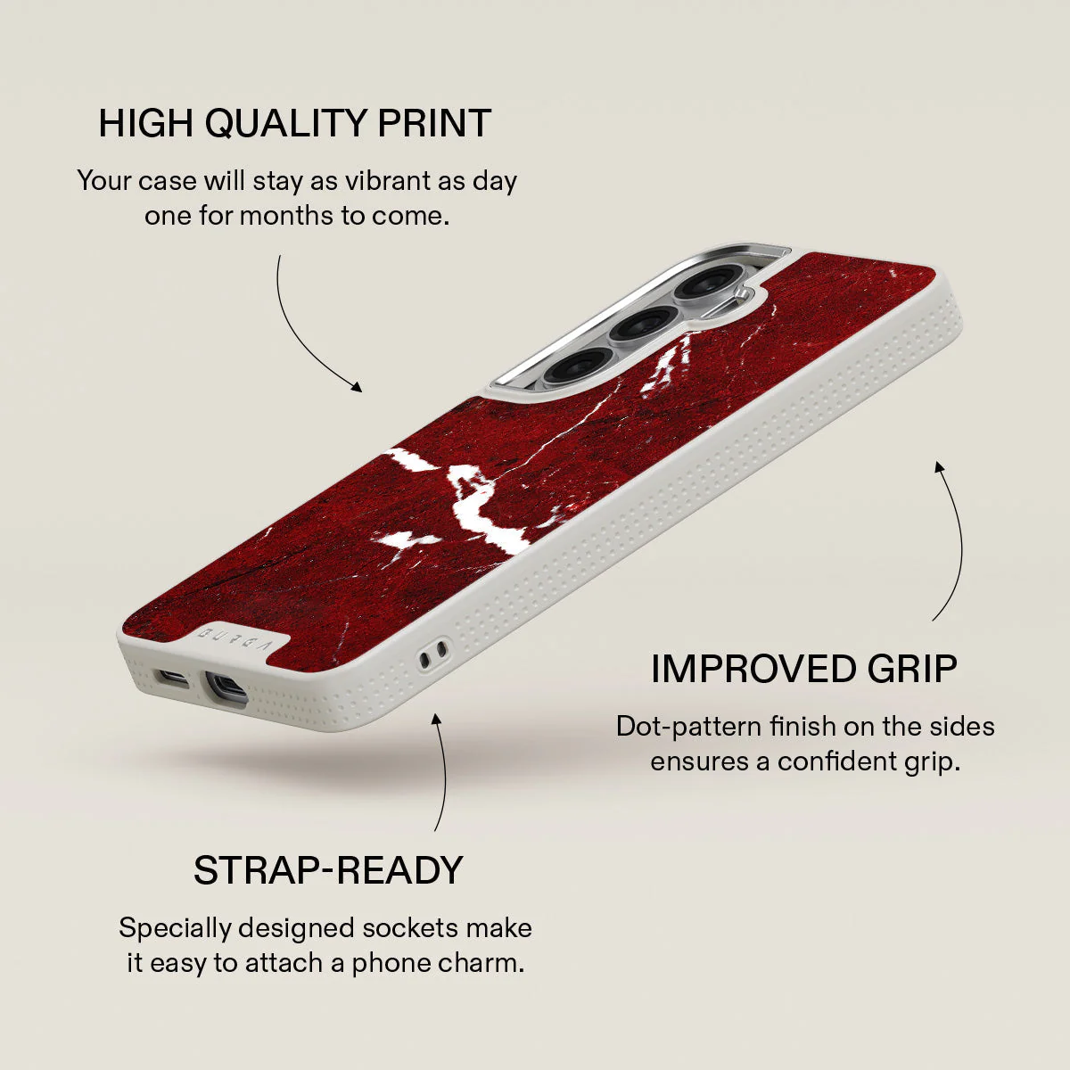 Iconic Red Ruby - Marble Samsung Galaxy S26 Plus Case - Image 37