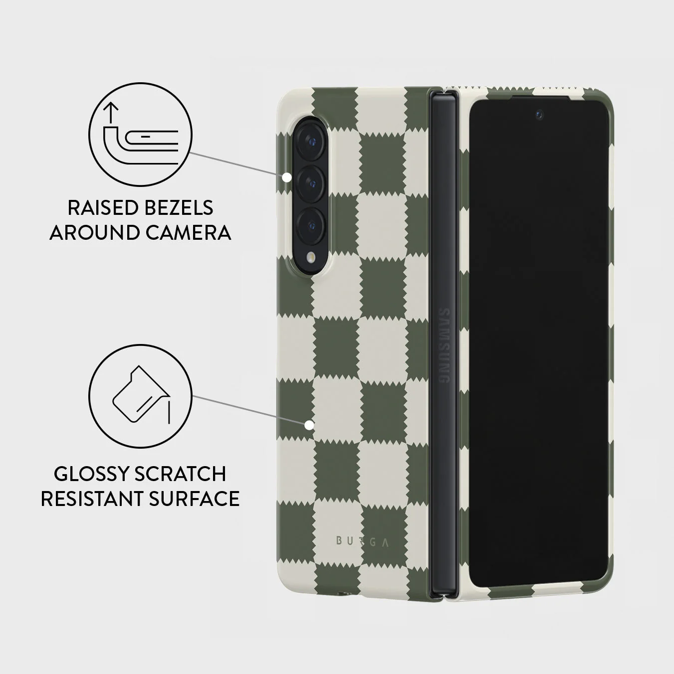Retro Grid - Samsung Galaxy Z Fold 4 Case - Image 3