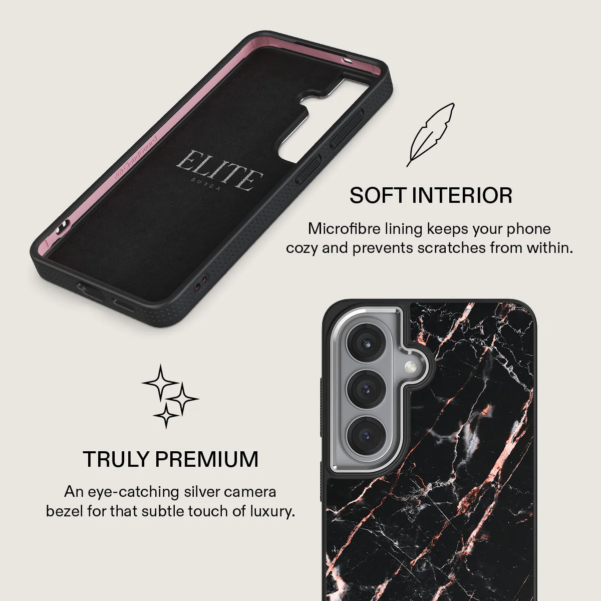 Rose Gold Marble - Samsung Galaxy S26 Plus Case - Image 24