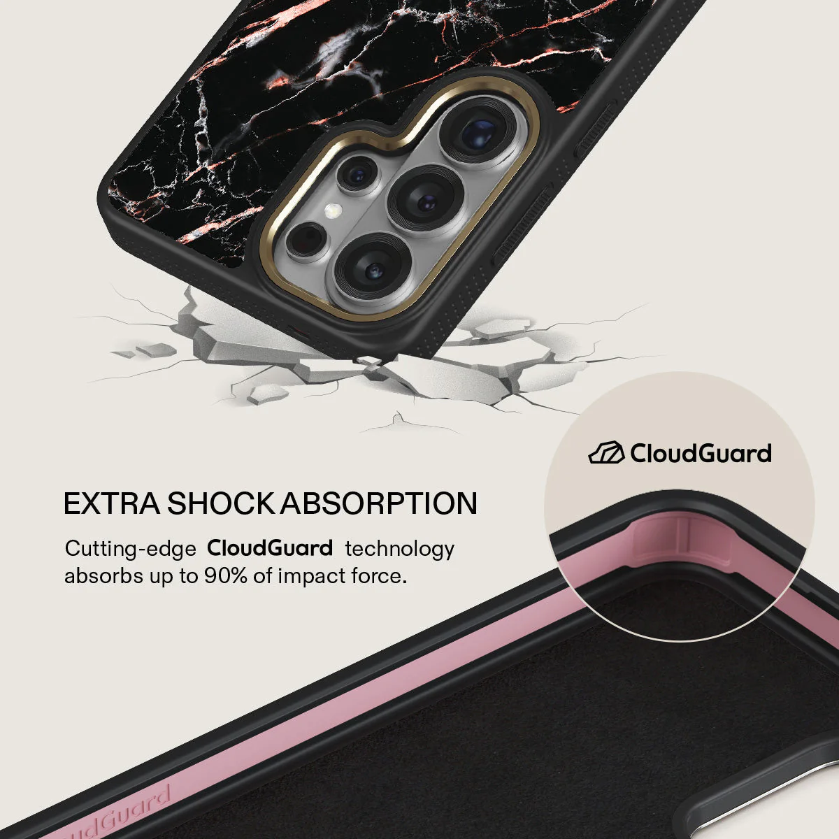 Rose Gold Marble - Samsung Galaxy S26 Ultra Case - Image 7