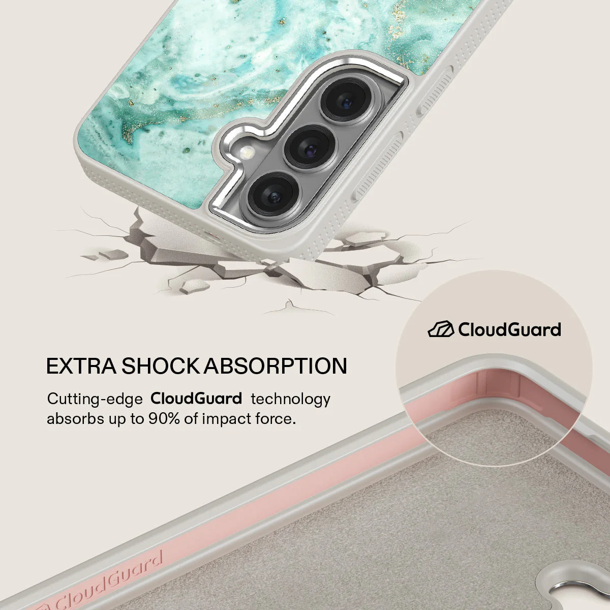 Uluwatu Waves - Teal Samsung Galaxy S26 Case - Image 35