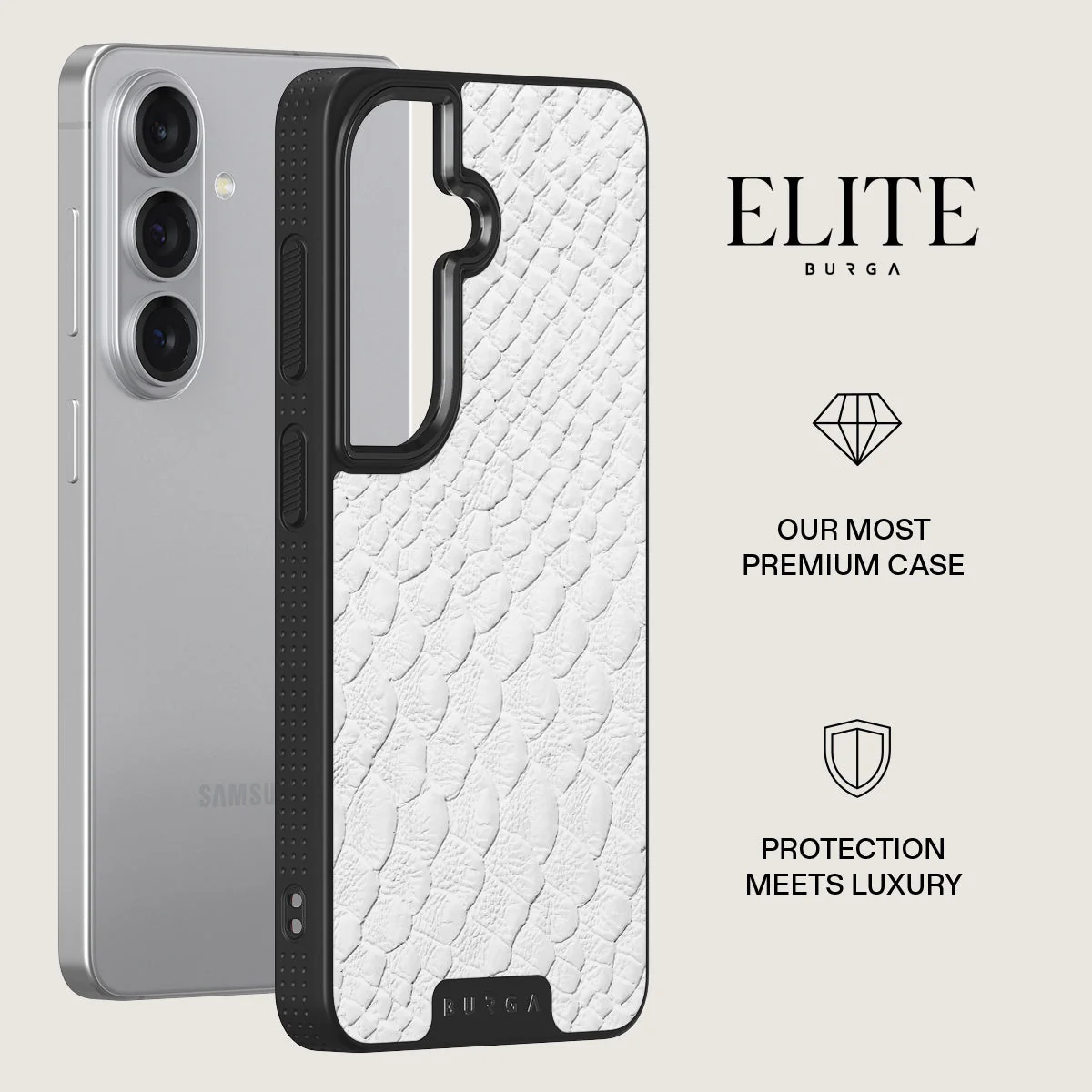 Glacial Desert - White Snakeskin Samsung Galaxy S26 Case - Image 13