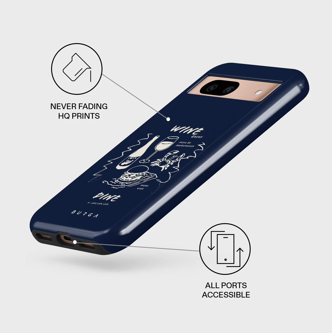 Wine & Dine - Google Pixel 8a Case - Image 3