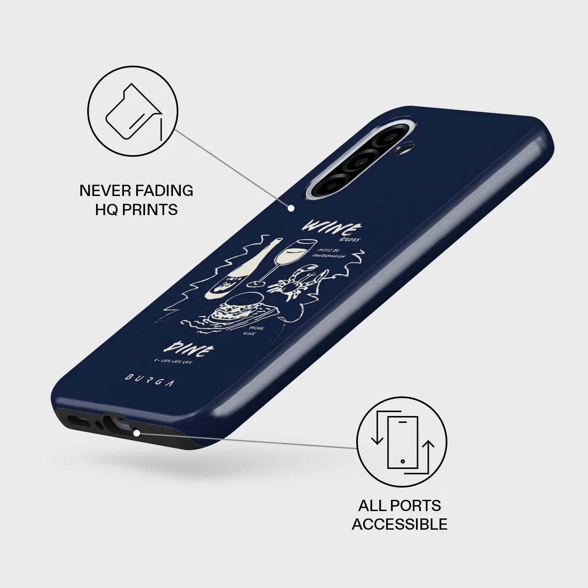 Wine & Dine - Samsung Galaxy A36 5G Case - Image 3