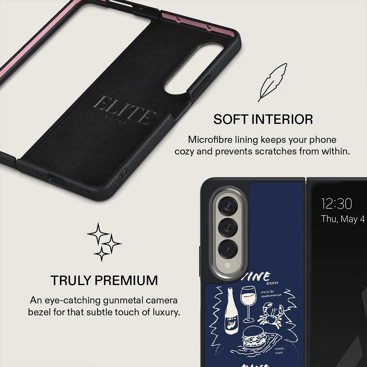 Wine & Dine - Samsung Galaxy Z Fold 4 Case - Image 18