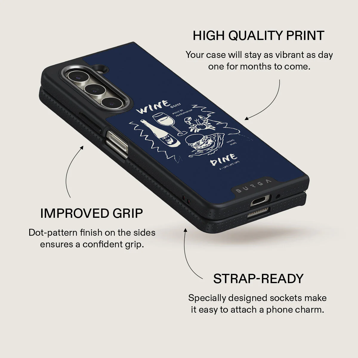 Wine & Dine - Samsung Galaxy Z Fold 5 Case - Image 12