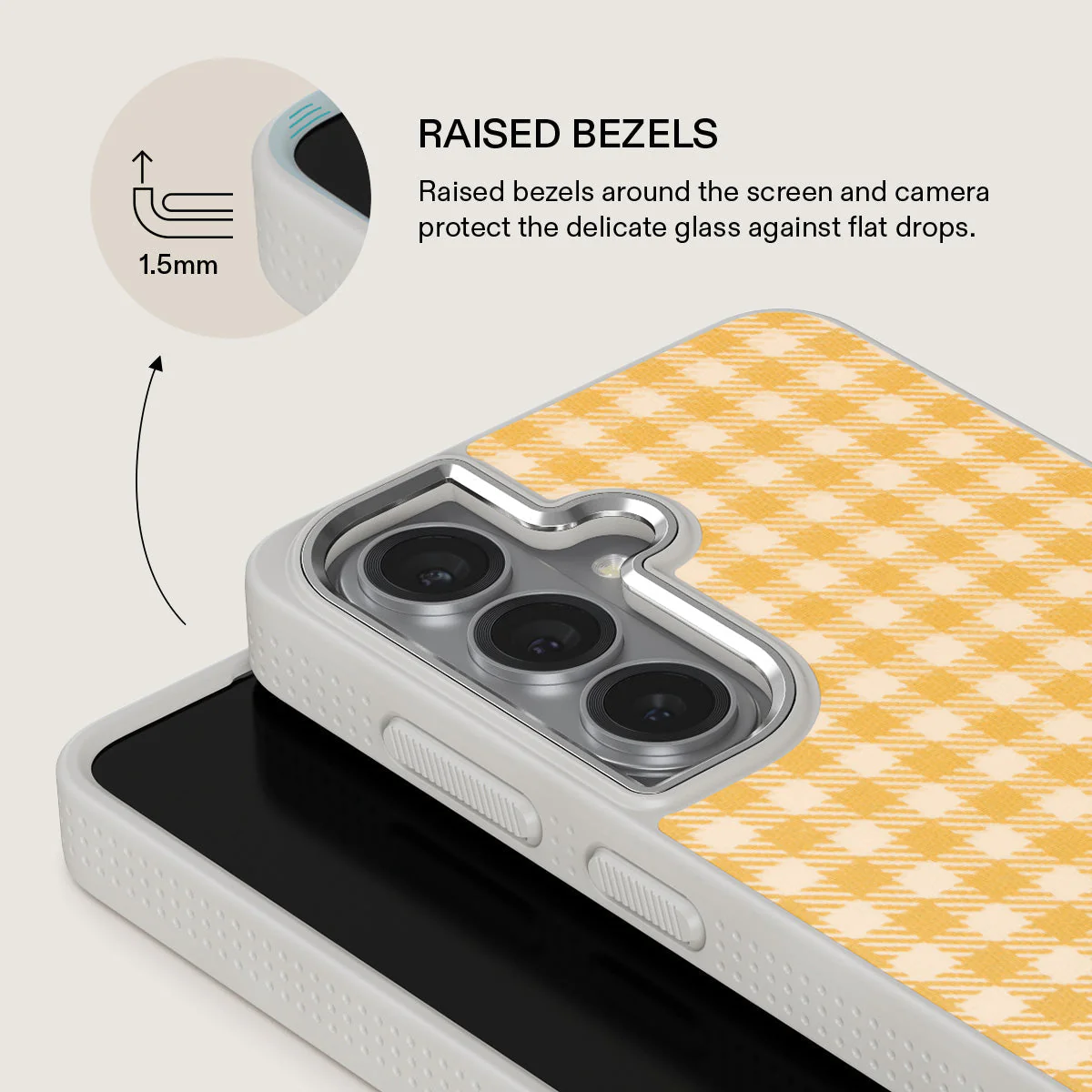 Tuscan Sun - Yellow Plaid Samsung Galaxy S26 Case - Image 36