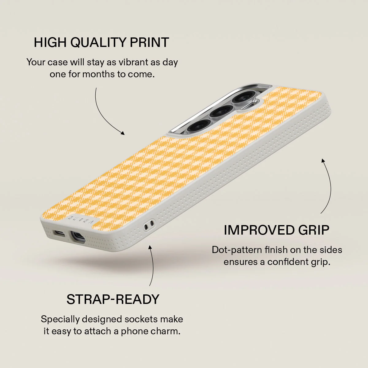Tuscan Sun - Yellow Plaid Samsung Galaxy S26 Case - Image 37