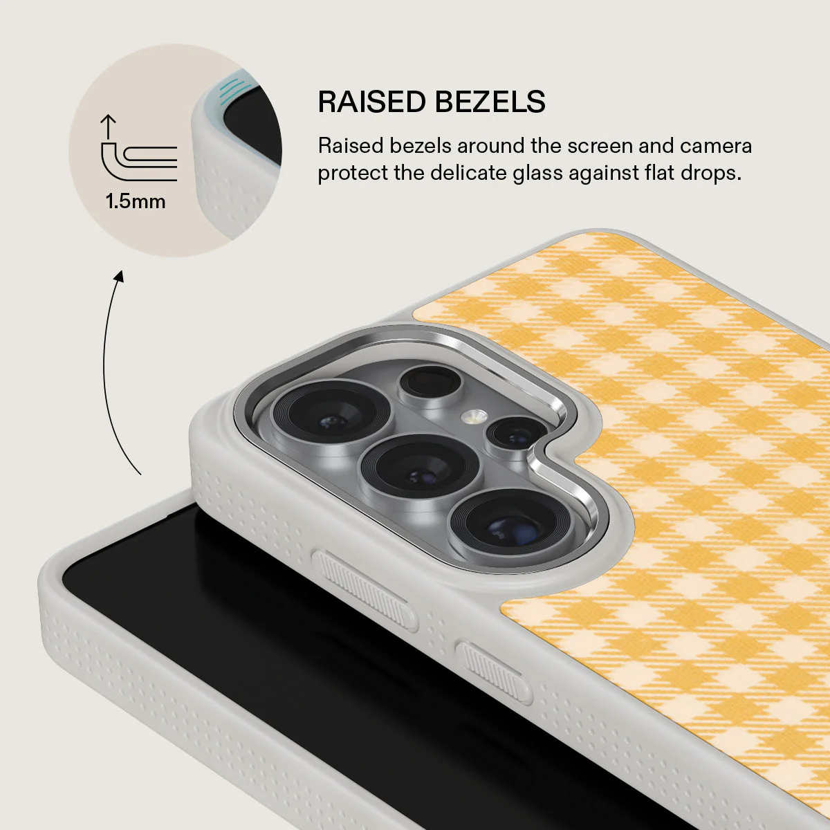 Tuscan Sun - Yellow Plaid Samsung Galaxy S26 Ultra Case - Image 36